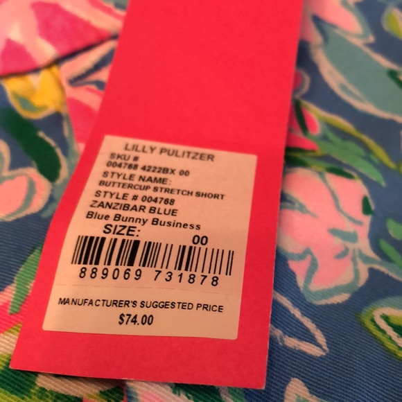 Lily Pulitzer Buttercup Stretch Short - NWT, Size 00, color: Zanzibar Blue - Picture 10 of 10